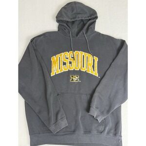 MISSOURI Mizzou Tigers J America Hoodie Hooded Sweatshirt Mens XL Pullover Black